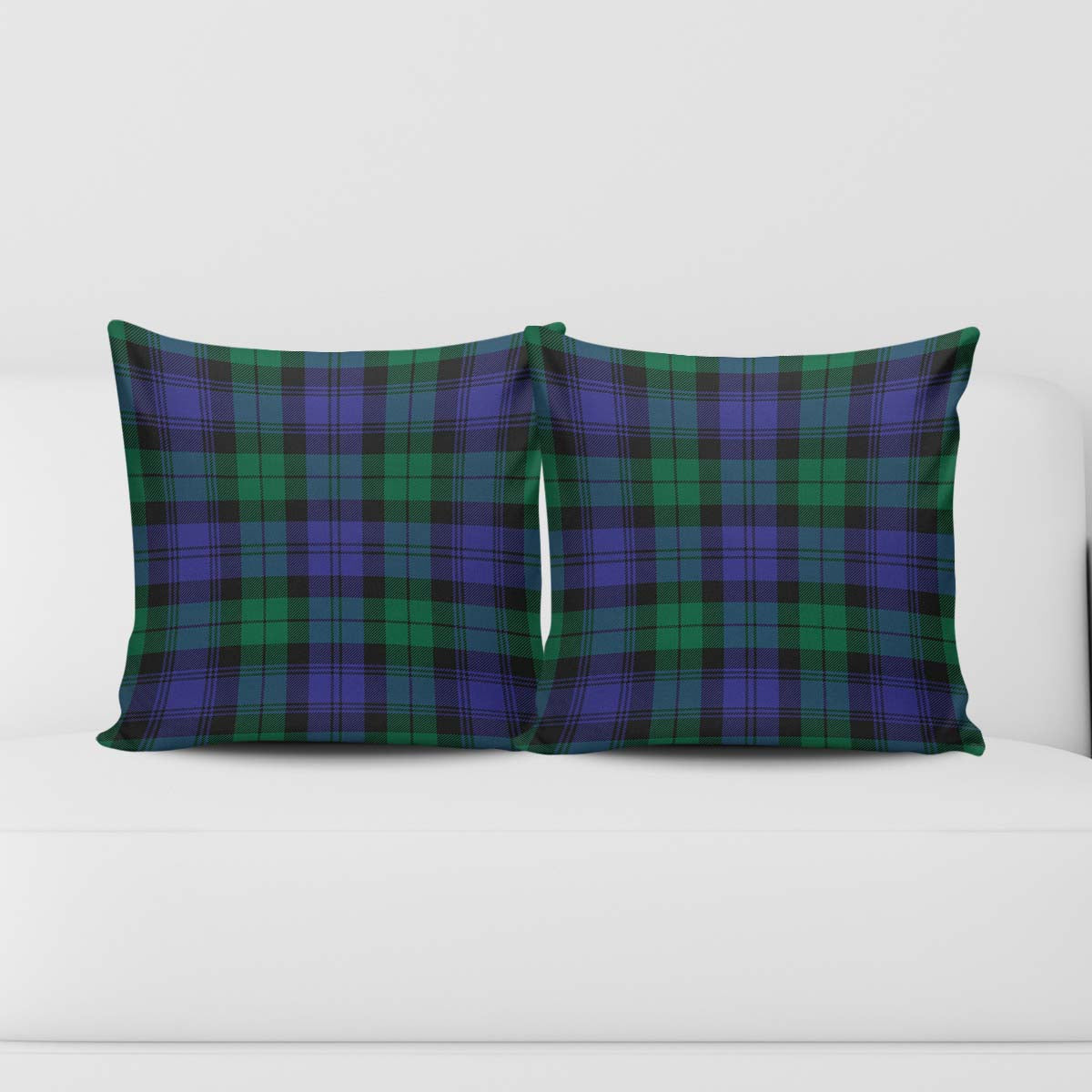 Black Watch Modern Tartan Pillow Cover Square Pillow Cover - Tartanvibesclothing