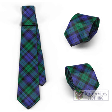 Black Watch Modern Tartan Classic Necktie Cross Style