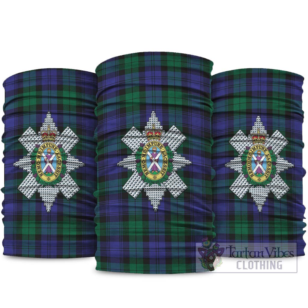 Black Watch Modern Tartan Neck Gaiters, Tartan Bandanas, Tartan Head Band with Family Crest