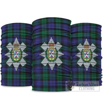 Black Watch Modern Tartan Neck Gaiters, Tartan Bandanas, Tartan Head Band with Family Crest