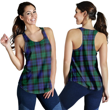 Black Watch Modern Tartan Women Racerback Tanks