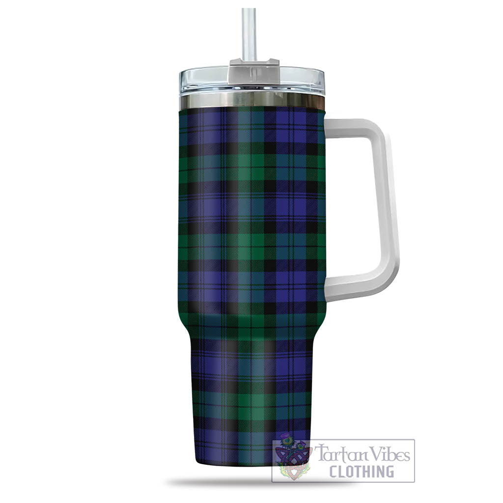 Tartan Vibes Clothing Black Watch Modern Tartan Tumbler with Handle