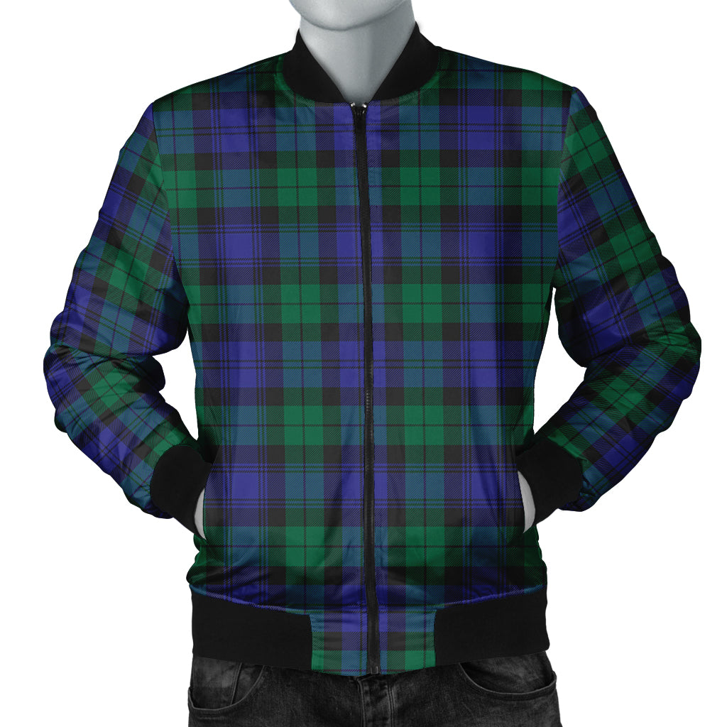 Black Watch Modern Tartan Bomber Jacket - Tartanvibesclothing