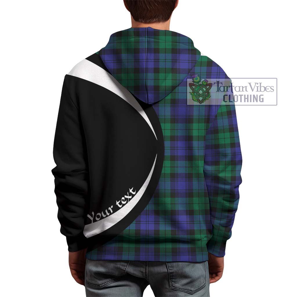 Tartan Vibes Clothing Black Watch Modern Tartan Hoodie with Family Crest Circle Style