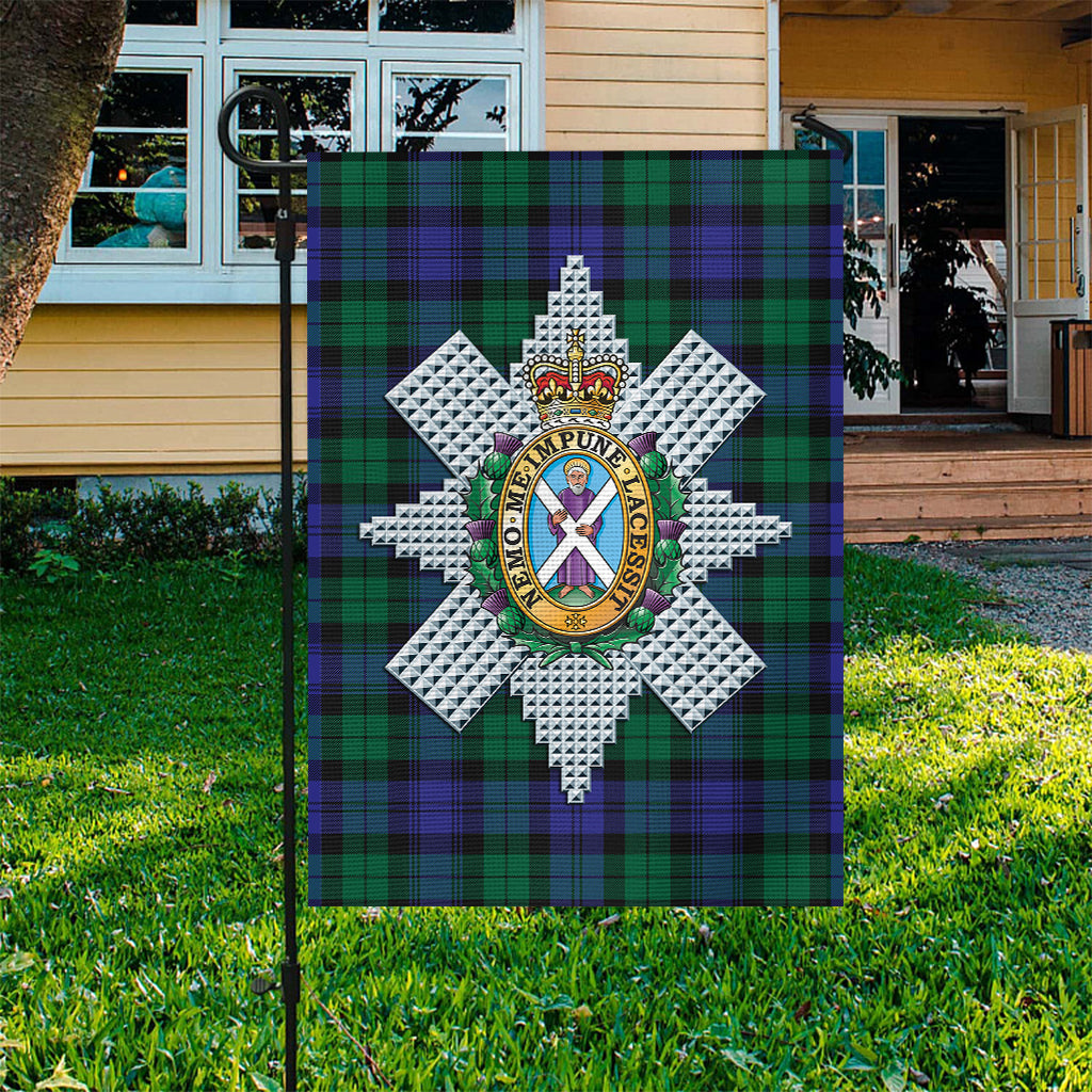 Black Watch Modern Tartan Flag with Family Crest - Tartan Vibes Clothing