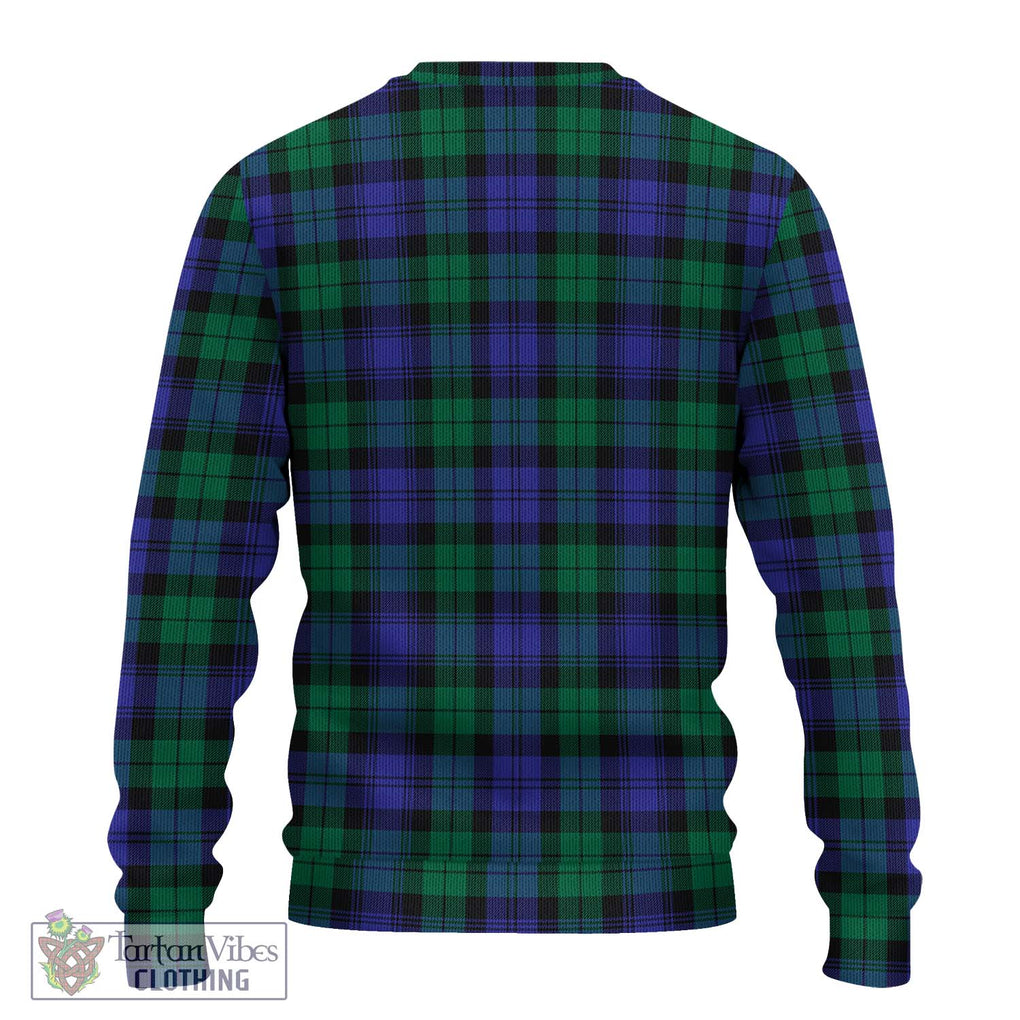 Black Watch Modern Tartan Knitted Sweater with Family Crest DNA In Me Style - Tartanvibesclothing Shop