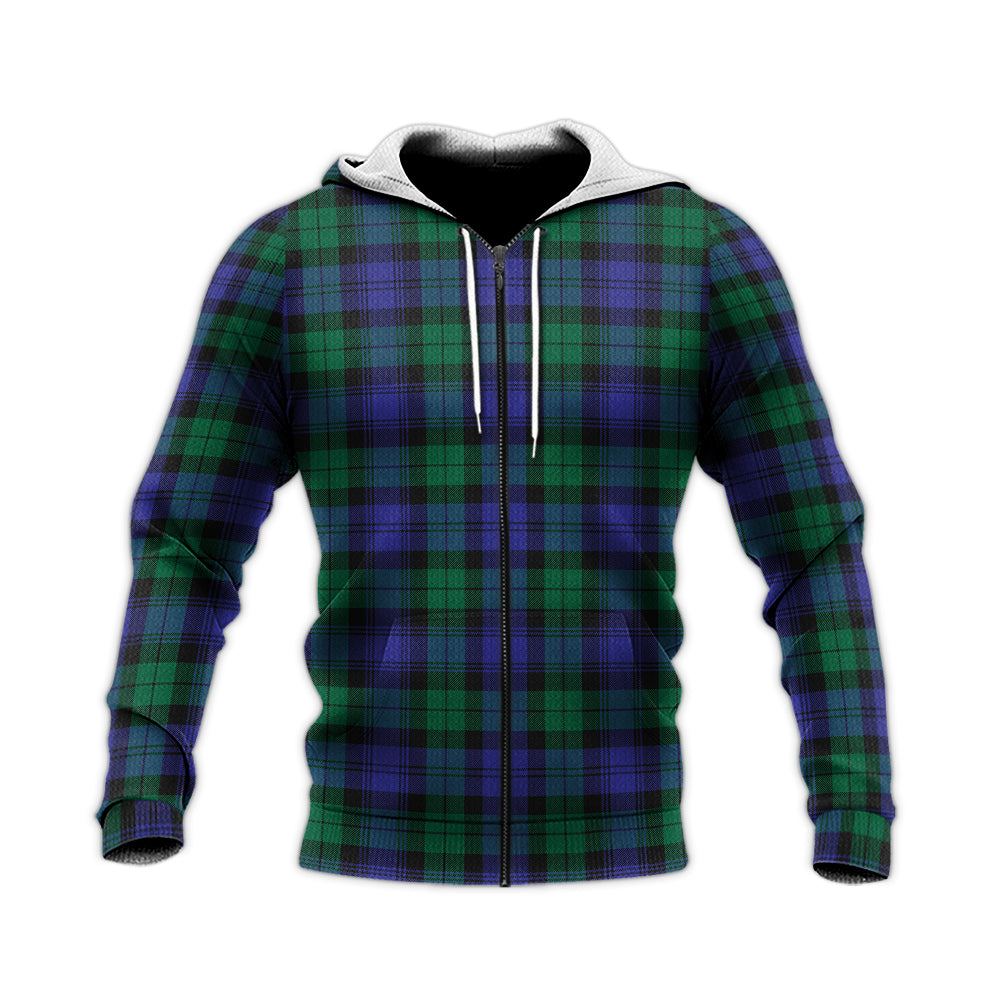 Black Watch Modern Tartan Knitted Hoodie Unisex Knitted Zip Hoodie - Tartanvibesclothing