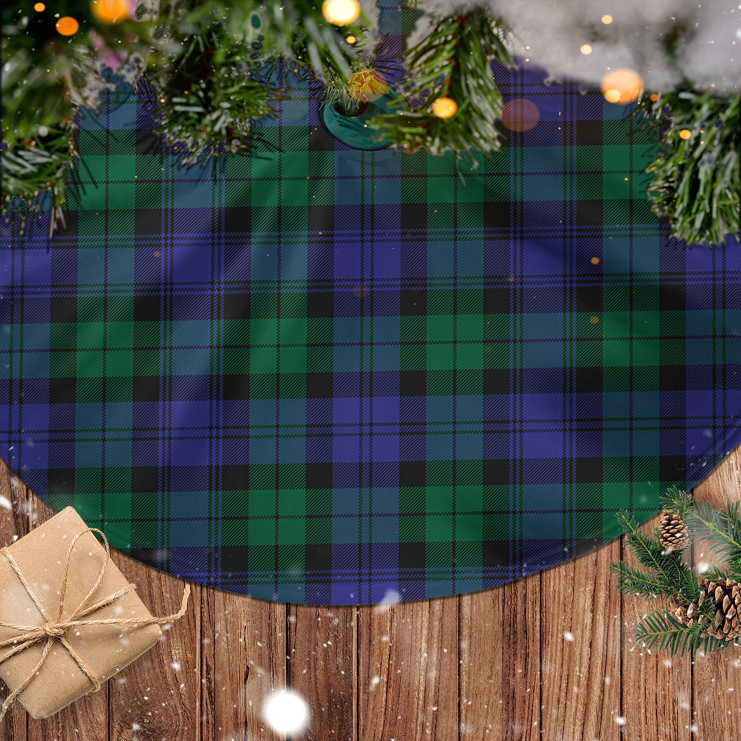 Black Watch Modern Tartan Christmas Tree Skirt - Tartanvibesclothing