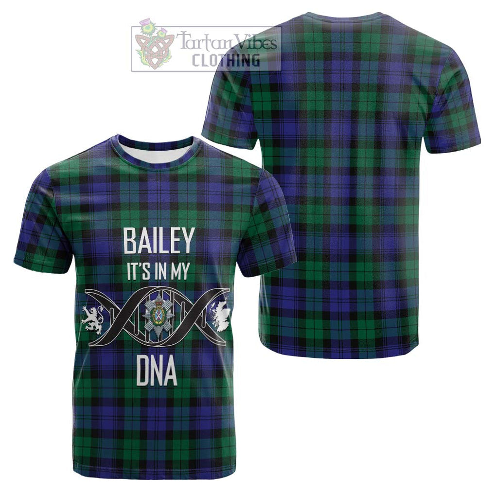 Tartan Vibes Clothing Black Watch Modern Tartan Cotton T-shirt with Family Crest DNA In Me Style