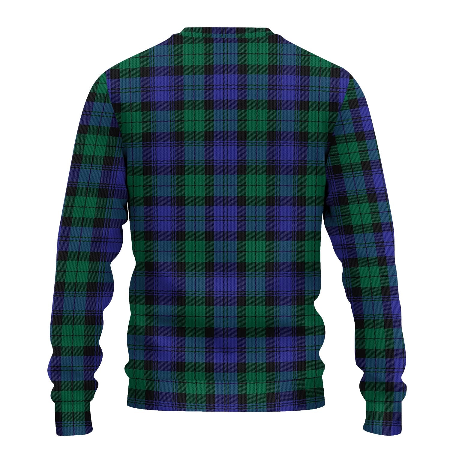 Black Watch Modern Tartan Knitted Sweater with Family Crest - Tartanvibesclothing