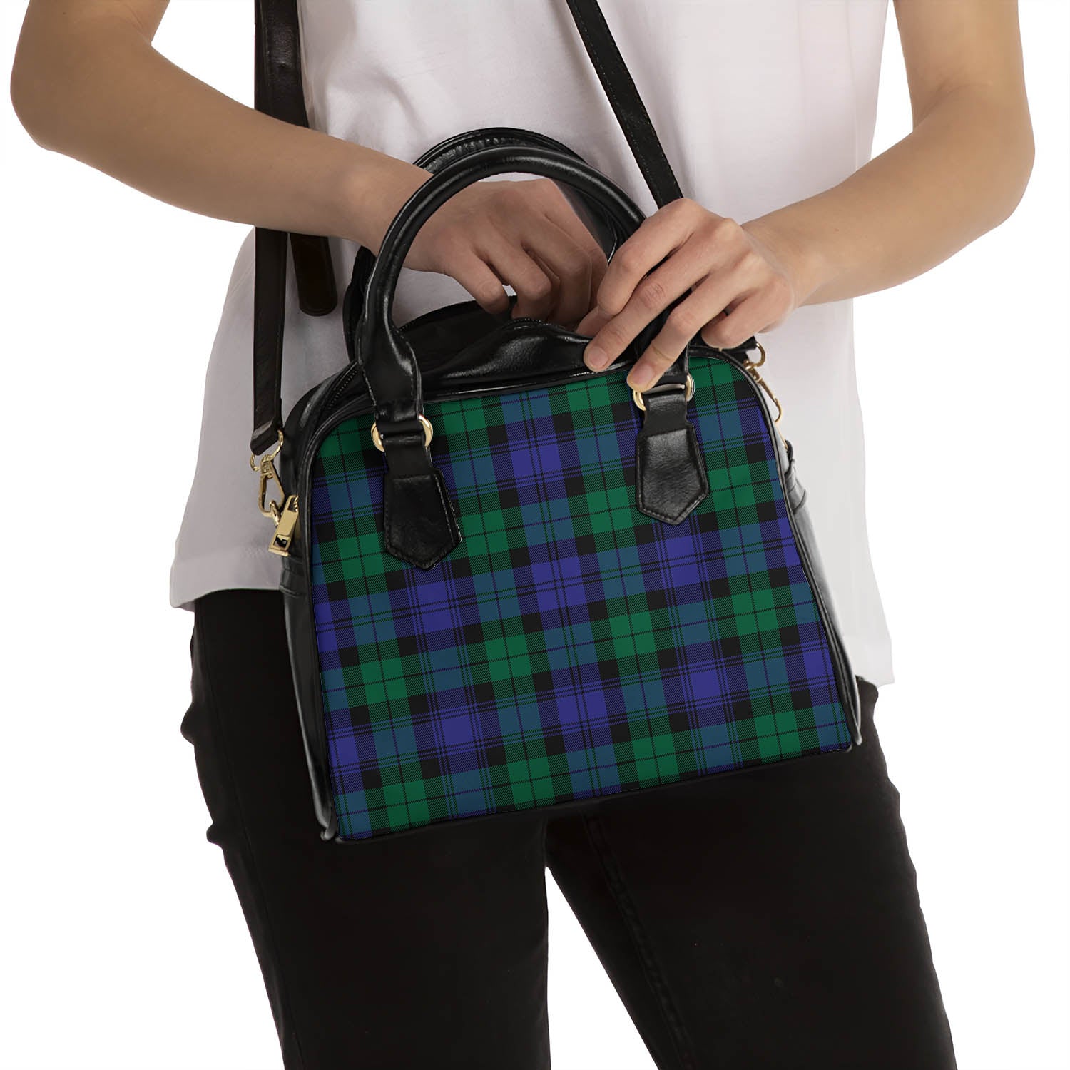 Black Watch Modern Tartan Shoulder Handbags - Tartanvibesclothing