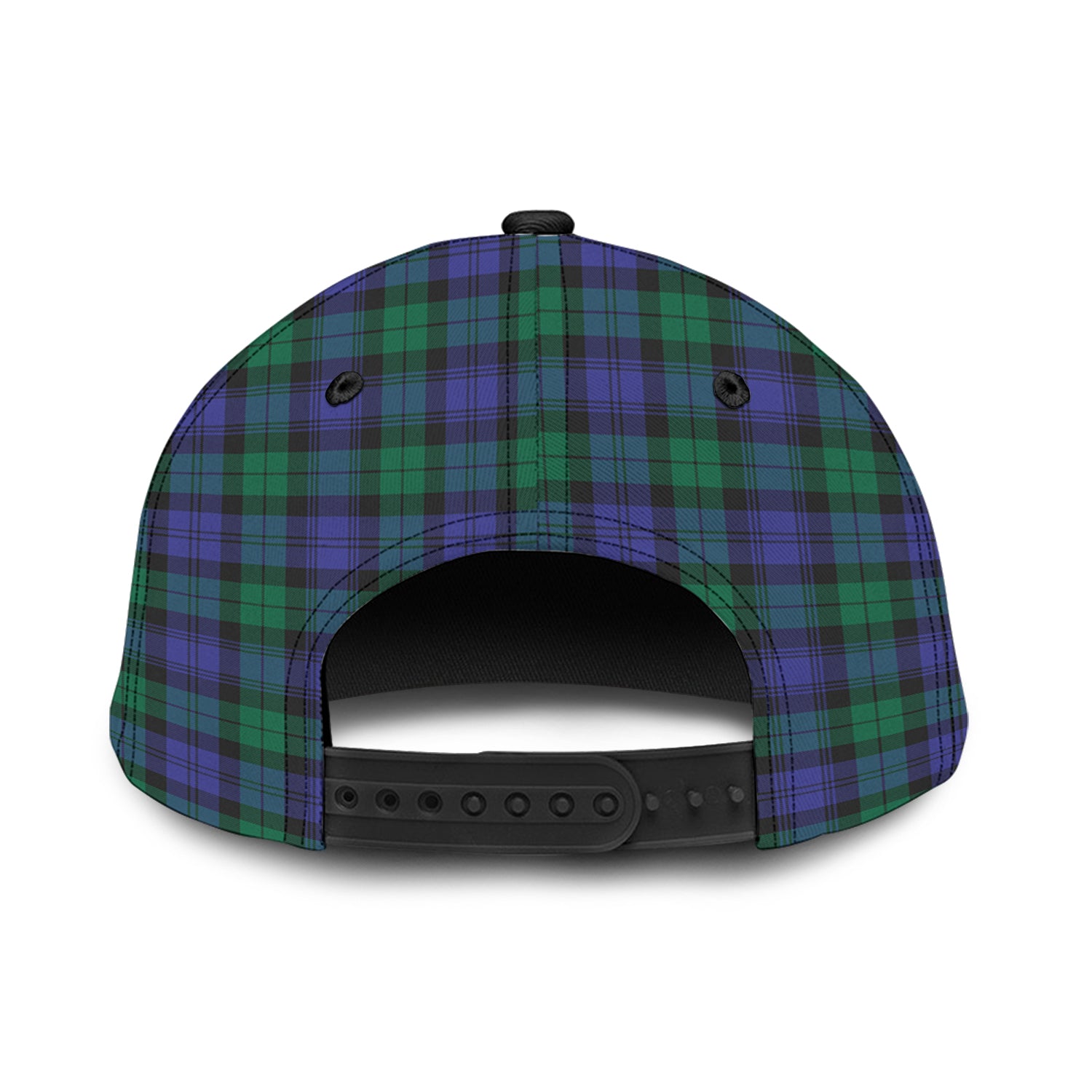 Black Watch Modern Tartan Classic Cap with Family Crest - Tartan Vibes Clothing