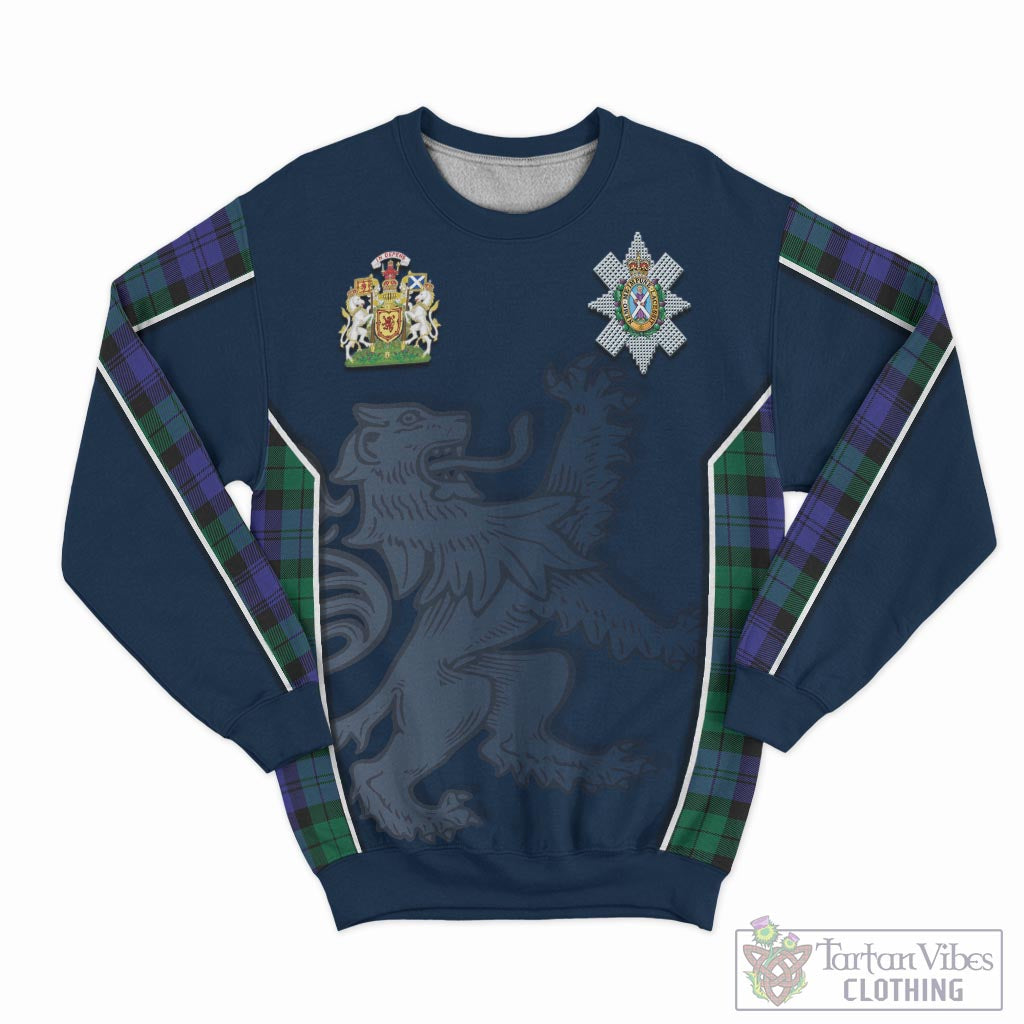 Tartan Vibes Clothing Black Watch Modern Tartan Sweater with Family Crest and Lion Rampant Vibes Sport Style