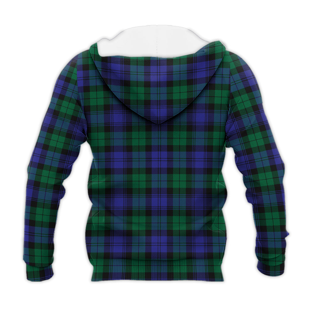 Black Watch Modern Tartan Knitted Hoodie - Tartanvibesclothing