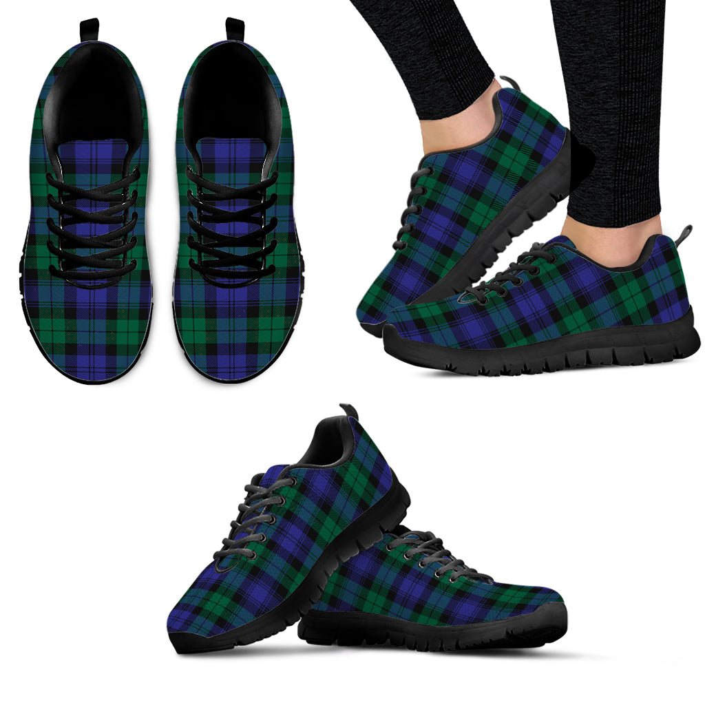 Black Watch Modern Tartan Sneakers - Tartan Vibes Clothing