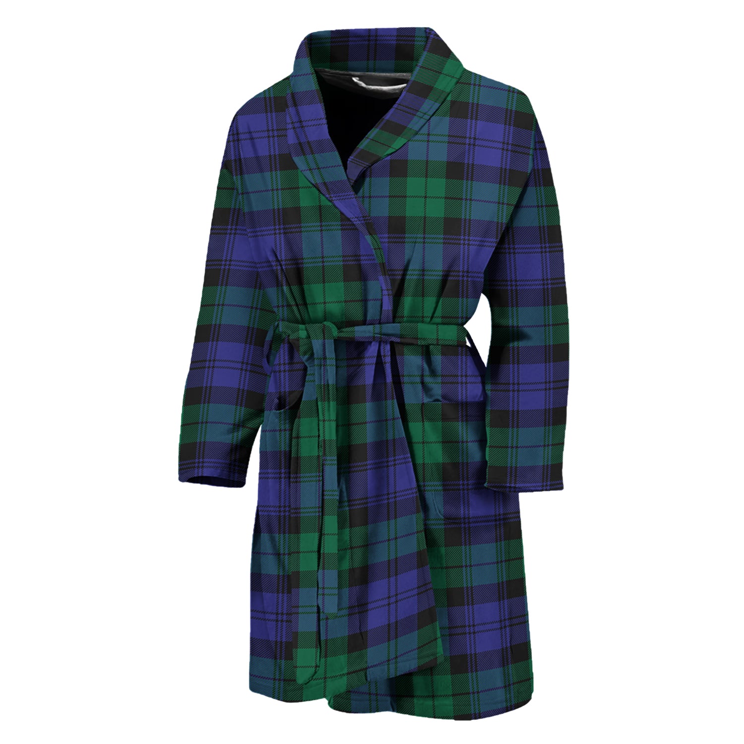 Black Watch Modern Tartan Bathrobe - Tartan Vibes Clothing