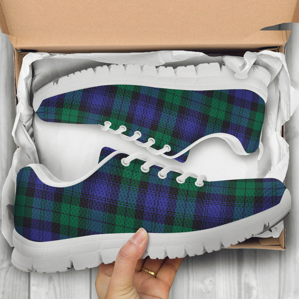 Black Watch Modern Tartan Sneakers - Tartan Vibes Clothing