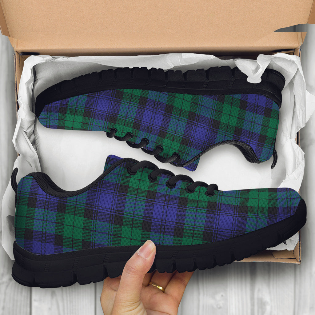 Black Watch Modern Tartan Sneakers - Tartan Vibes Clothing