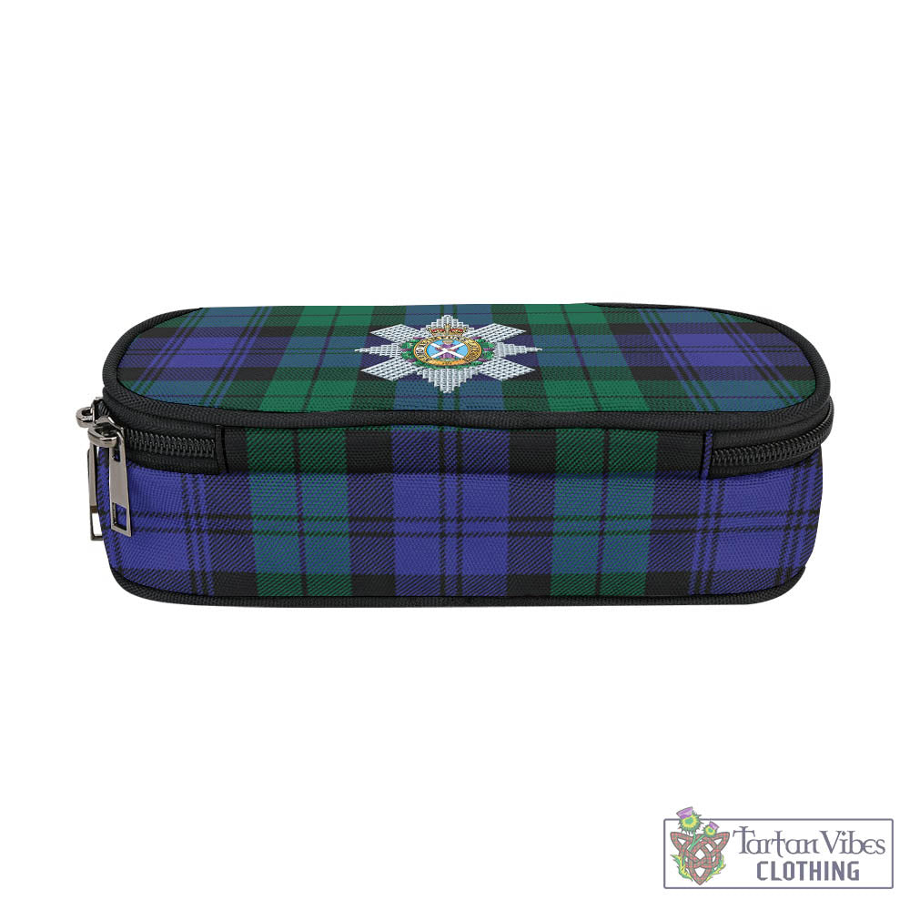 Tartan Vibes Clothing Black Watch Modern Tartan Pen and Pencil Case with Family Crest