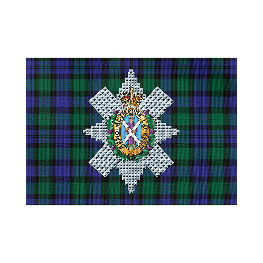 Black Watch Modern Tartan Flag with Family Crest - Tartan Vibes Clothing