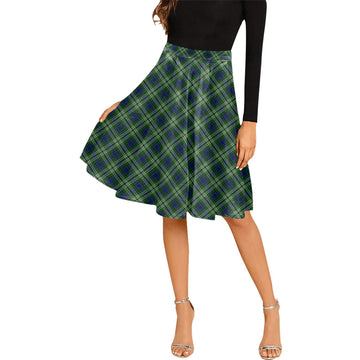 Blackadder Tartan Melete Pleated Midi Skirt Cross Style Female - Tartan Vibes Clothing