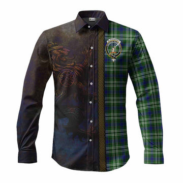 Blackadder Tartan Family Crest Long Sleeve Button Shirt Alba Gu Brath Be Brave Lion Ancient Style Men's Shirt S - Tartan Vibes Clothing