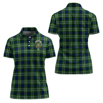 Blackadder Tartan Polo Shirt with Family Crest For Women Women - Tartan Vibes Clothing