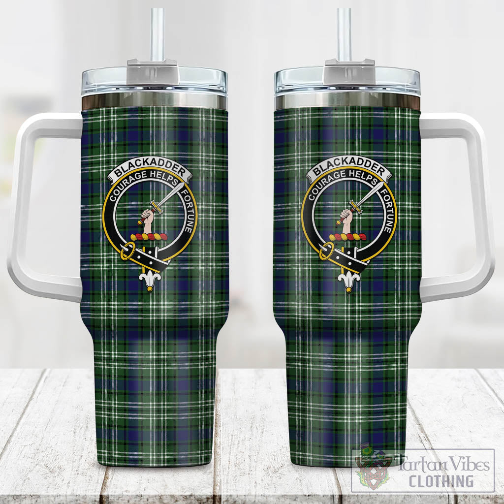 Tartan Vibes Clothing Blackadder Tartan and Family Crest Tumbler with Handle