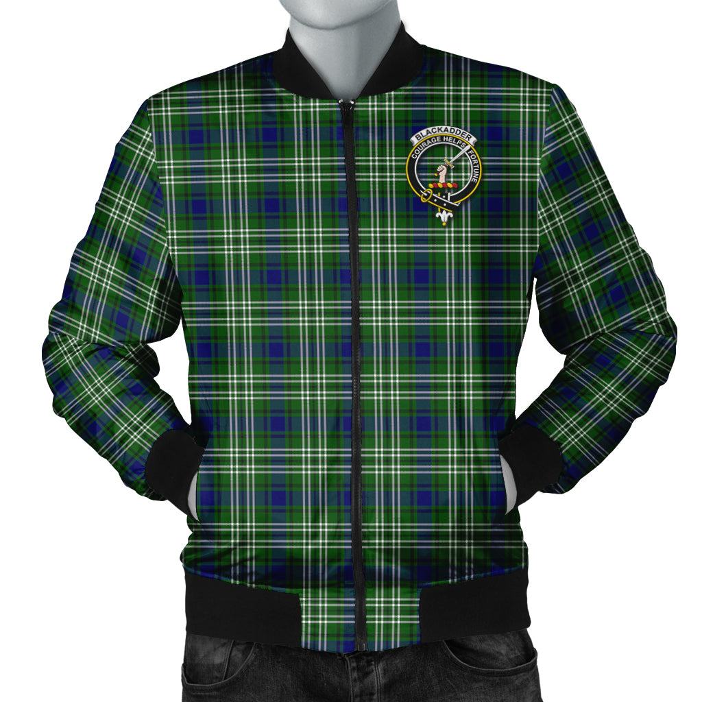 Blackadder Tartan Bomber Jacket with Family Crest Unisex - Tartanvibesclothing