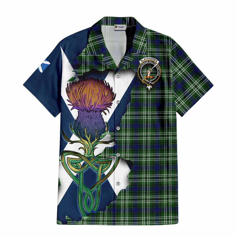 Blackadder Tartan Family Crest Hawaiian Shirt Scottish Thistle Celtic Inspired Kid - Tartan Vibes Clothing