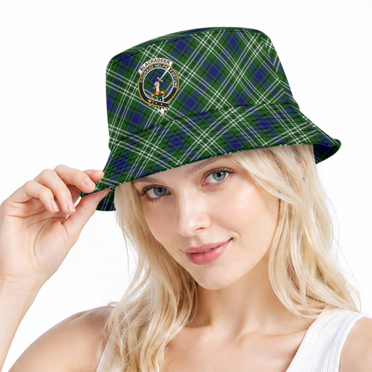 Blackadder Tartan Bucket Hat with Family Crest Bucket Hat One Size - Tartan Vibes Clothing