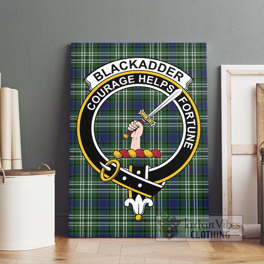 Blackadder Tartan Canvas Print Wall Art with Family Crest Without Frame - Tartan Vibes Clothing