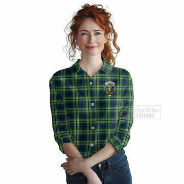 Blackadder Tartan Women's Casual Shirt with Family Crest DNA In Me Style Female - Tartan Vibes Clothing