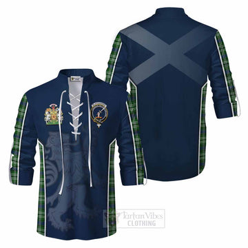 Blackadder Tartan Ghillie Kilt Shirt with Family Crest and Lion Rampant Vibes Sport Style Men - Tartan Vibes Clothing