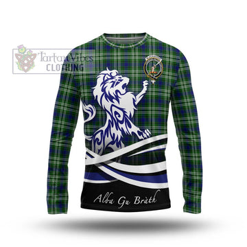 Blackadder Tartan Long Sleeve T-Shirt with Alba Gu Brath Regal Lion Emblem Unisex - Tartan Vibes Clothing
