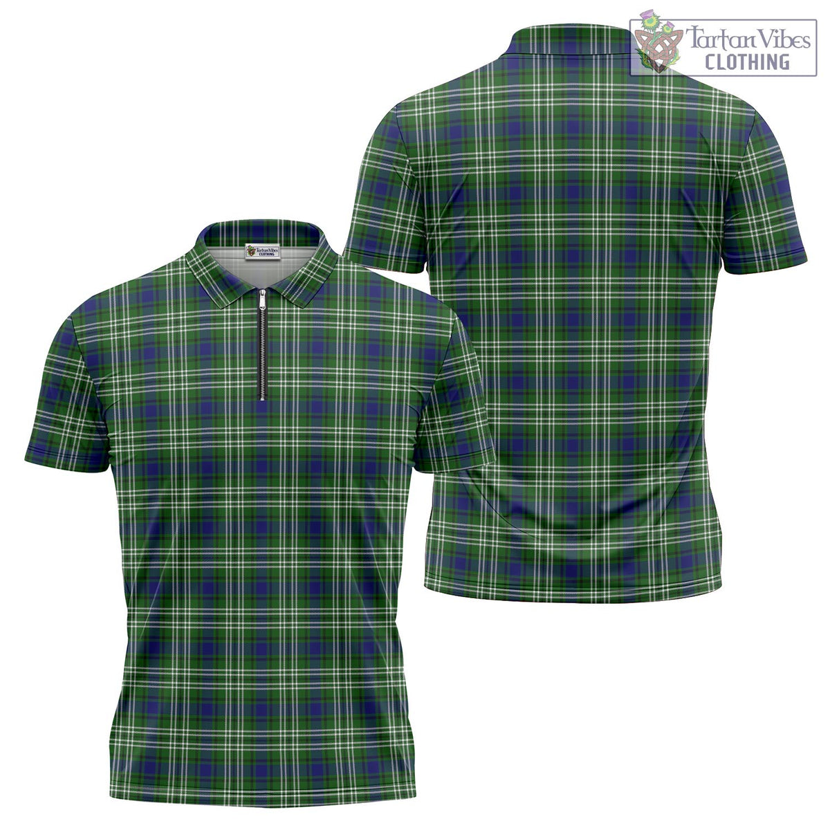 Blackadder Tartan Zipper Polo Shirt Unisex - Tartan Vibes Clothing