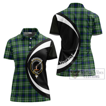 Blackadder Tartan Women's Polo Shirt with Family Crest Circle Style Women - Tartan Vibes Clothing