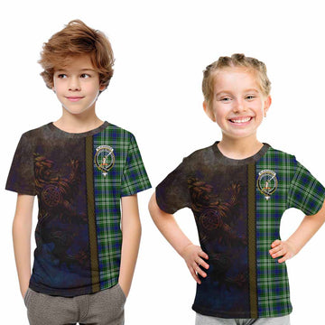 Blackadder Tartan Family Crest Kid T-Shirt Alba Gu Brath Be Brave Lion Ancient Style Youth XL Size14 - Tartan Vibes Clothing