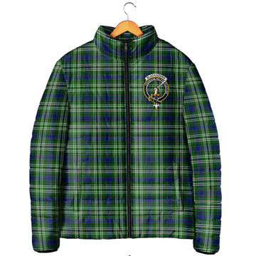 Blackadder Tartan Padded Jacket with Family Crest Men's Padded Jacket - Tartan Vibes Clothing