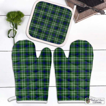 Blackadder Tartan Combo Oven Mitt & Pot-Holder White - Tartan Vibes Clothing