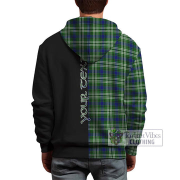 Blackadder Tartan Hoodie with Family Crest and Half Of Me Style - Tartan Vibes Clothing