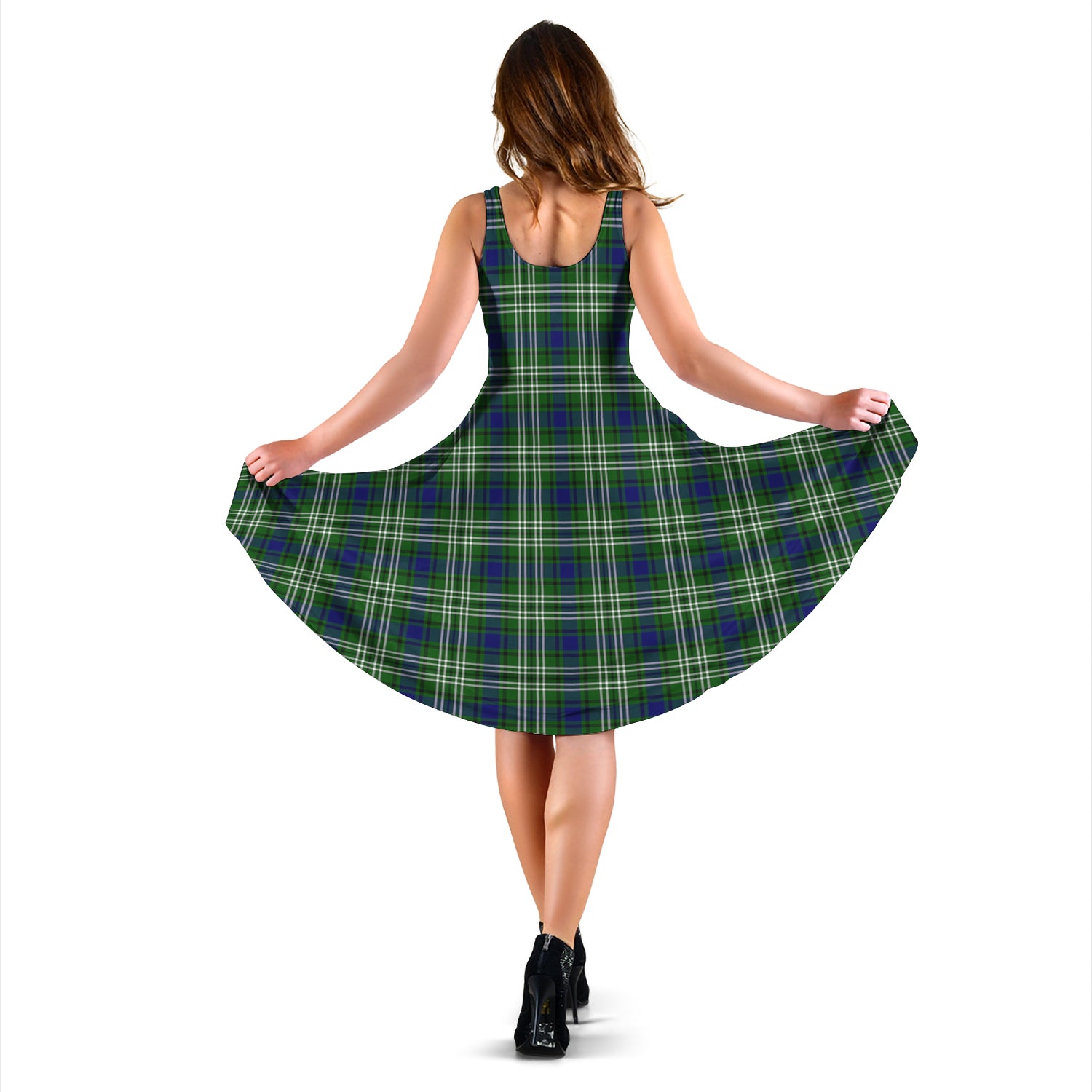 Blackadder Tartan Sleeveless Midi Womens Dress - Tartanvibesclothing