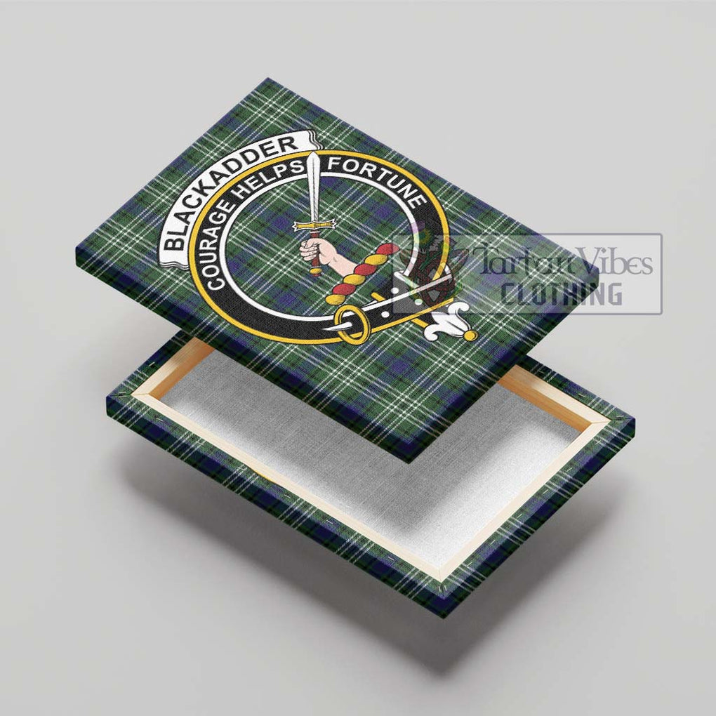 Blackadder Tartan Canvas Print Wall Art with Family Crest - Tartan Vibes Clothing