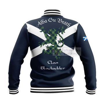 Blackadder Tartan Lion Rampant Baseball Jacket Proudly Display Your Heritage with Alba Gu Brath and Clan Name - Tartan Vibes Clothing