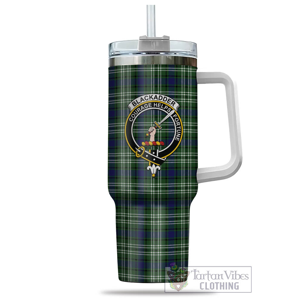 Tartan Vibes Clothing Blackadder Tartan and Family Crest Tumbler with Handle