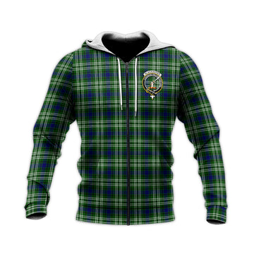 Blackadder Tartan Knitted Hoodie with Family Crest Unisex Knitted Zip Hoodie - Tartan Vibes Clothing