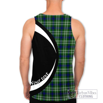 Blackadder Tartan Men's Tank Top with Family Crest Circle Style - Tartan Vibes Clothing