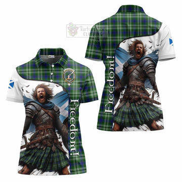 Blackadder Crest Tartan Women's Polo Shirt Inspired by the Freedom of Scottish Warrior - Tartan Vibes Clothing