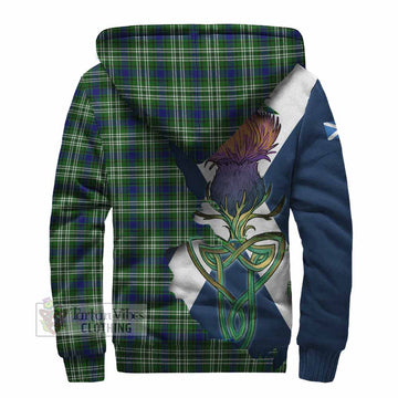 Blackadder Tartan Family Crest Sherpa Hoodie Scottish Thistle Celtic Inspired - Tartan Vibes Clothing