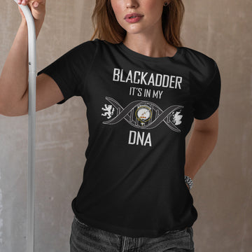 Blackadder Family Crest DNA In Me Womens Cotton T Shirt